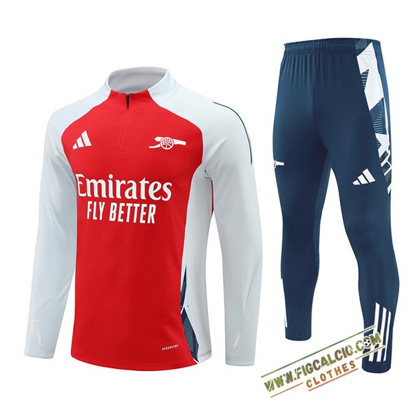 Insieme Tuta Calcio Arsenal Bianco/Rosso 2024/2025