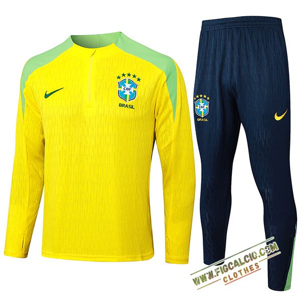 Insieme Tuta Calcio Brasile Giallo/Verde 2024/2025 -03