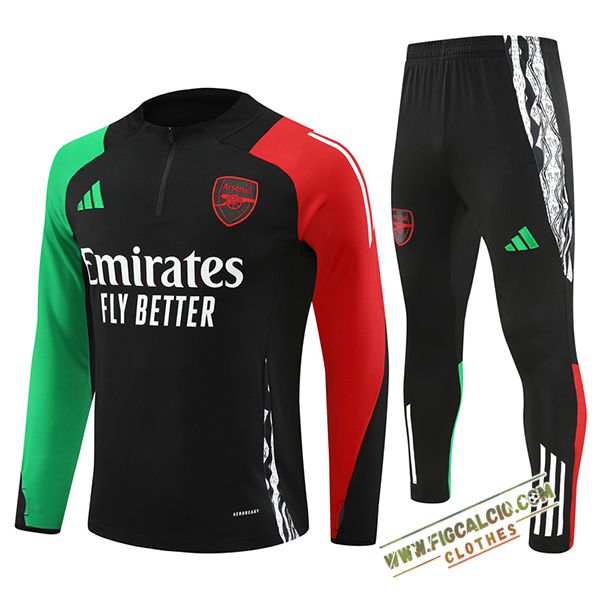 Insieme Tuta Calcio Arsenal Nero/Verde/Rosso 2024/2025 -03