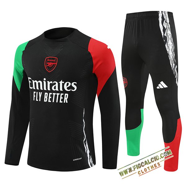 Insieme Tuta Calcio Arsenal Nero/Verde/Rosso 2024/2025 -02