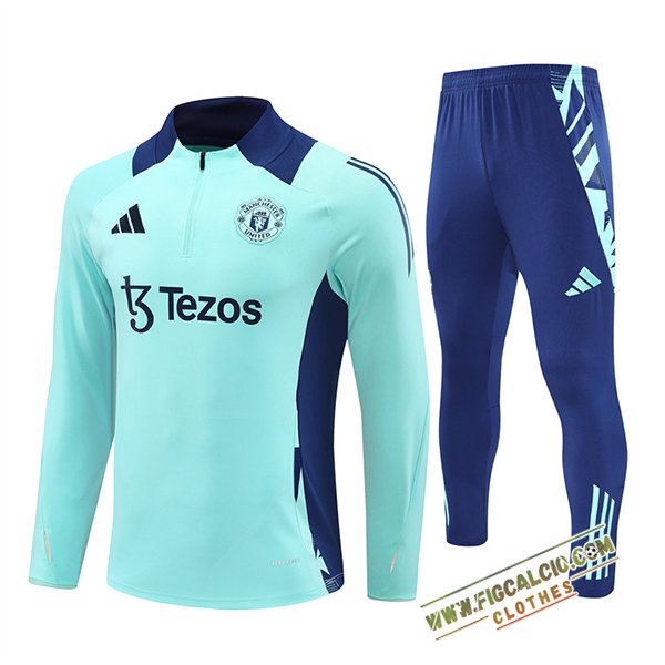 Insieme Tuta Calcio Manchester United Blu 2024/2025