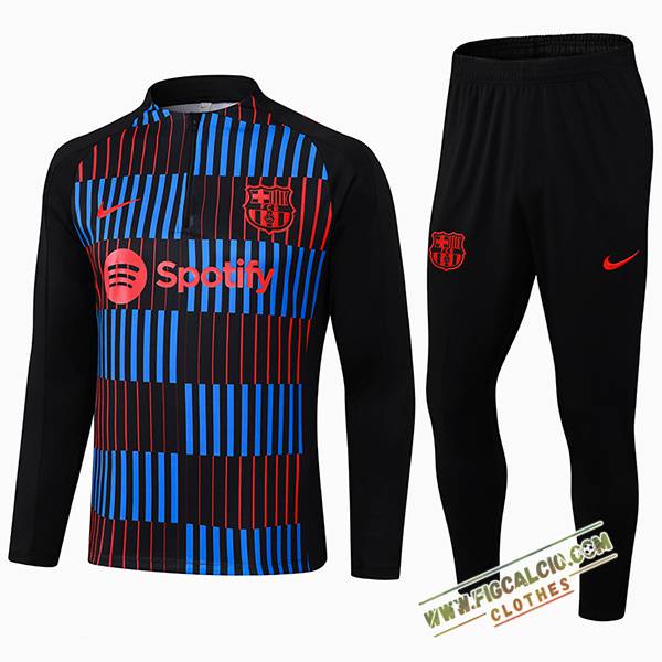 Insieme Tuta Calcio FC Barcellona Nero/Blu/Rosso 2024/2025 -02