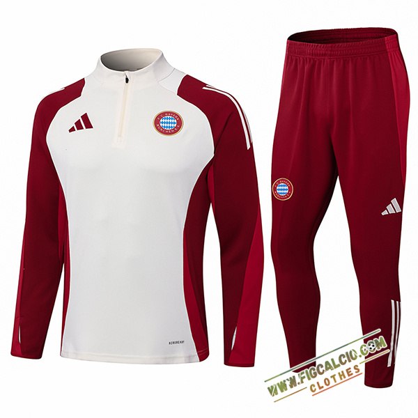 Insieme Tuta Calcio Bayern Monaco Bianco/Rosso 2024/2025 -02