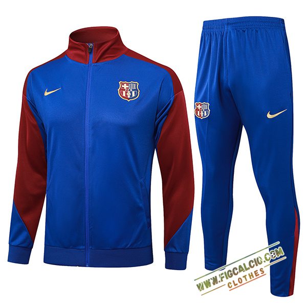 Insieme Tuta Calcio Giacca FC Barcellona Blu/Rosso 2024/2025 -02
