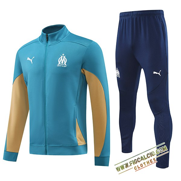Insieme Tuta Calcio Giacca Marsiglia Blu/Marrone 2024/2025