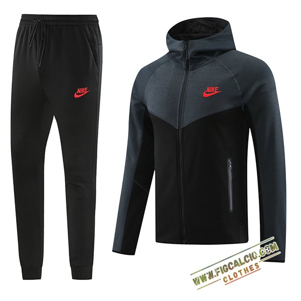 Giacca Con Cappuccio Tuta Giacca A Vento Nike Nero/Grigio 2024/2025