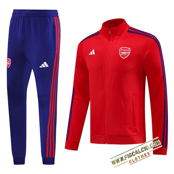 Insieme Tuta Calcio Giacca Arsenal Rosso/Blu 2024/2025