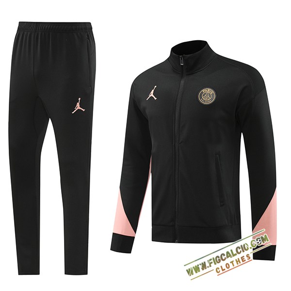 Insieme Tuta Calcio Giacca PSG Nero/Rosa 2024/2025