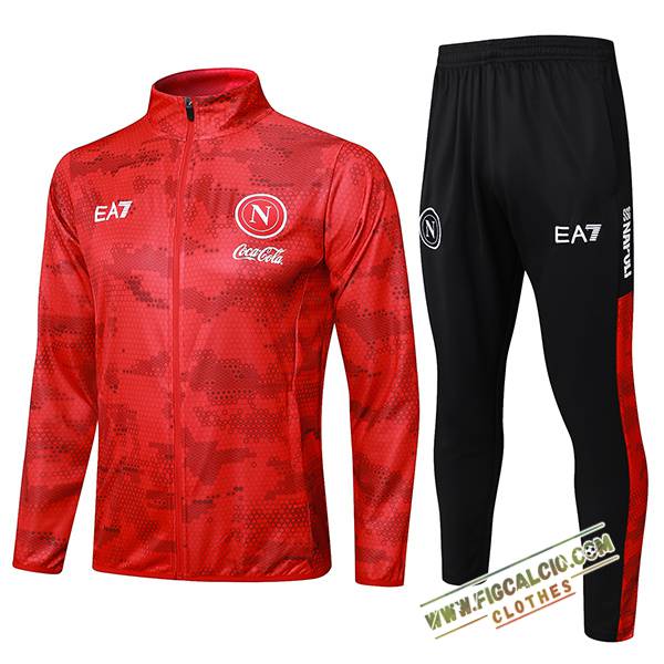 Insieme Tuta Calcio Giacca SSC Napoli Rosso 2024/2025
