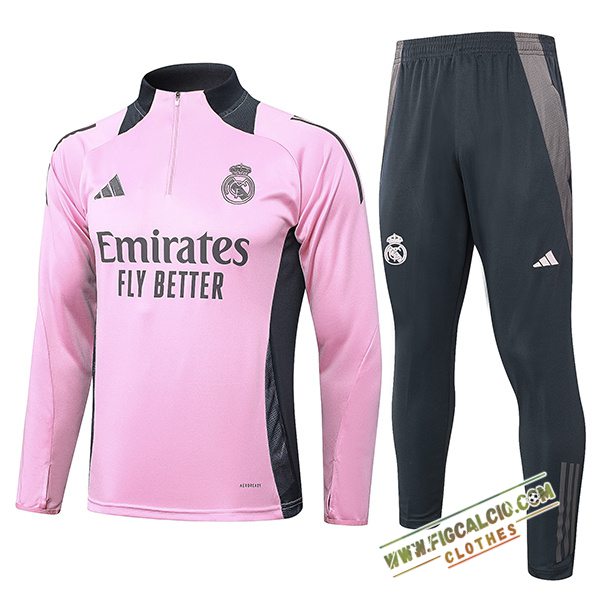 Insieme Tuta Calcio Real Madrid Rosa/Grigio 2024/2025 -04