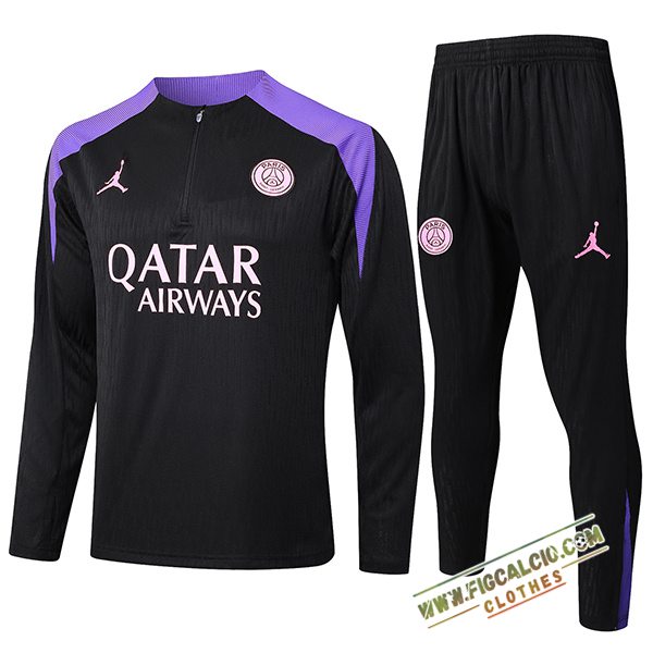 Insieme Tuta Calcio PSG Nero/viola 2024/2025 -03