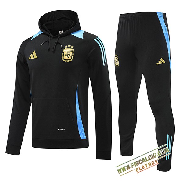 Insieme Giacca Con Cappuccio Tuta Argentina Blu/Nero 2024/2025