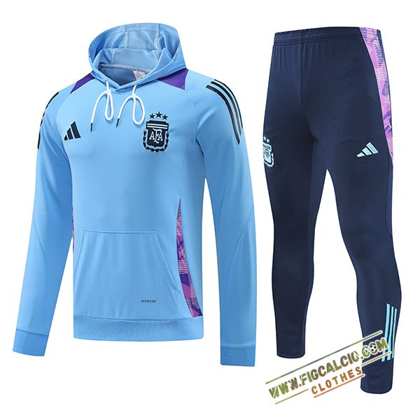 Insieme Giacca Con Cappuccio Tuta Argentina Blu/viola 2024/2025