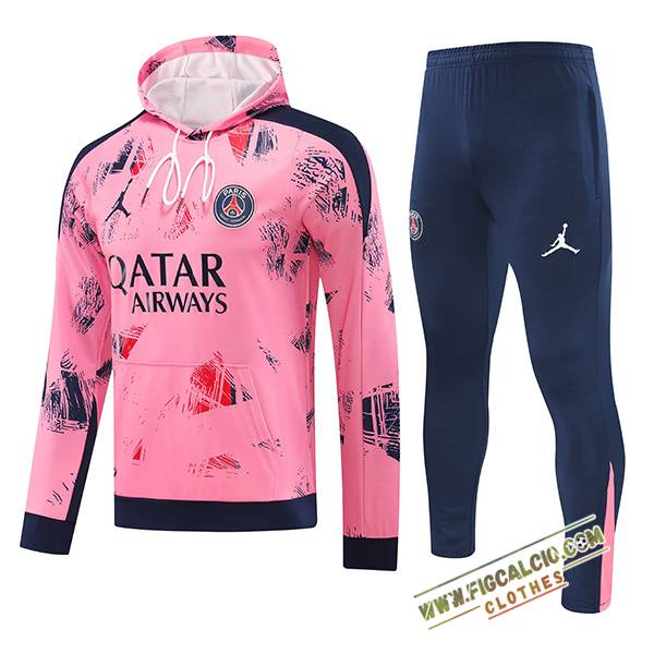 Insieme Giacca Con Cappuccio Tuta PSG Rosa/viola 2024/2025