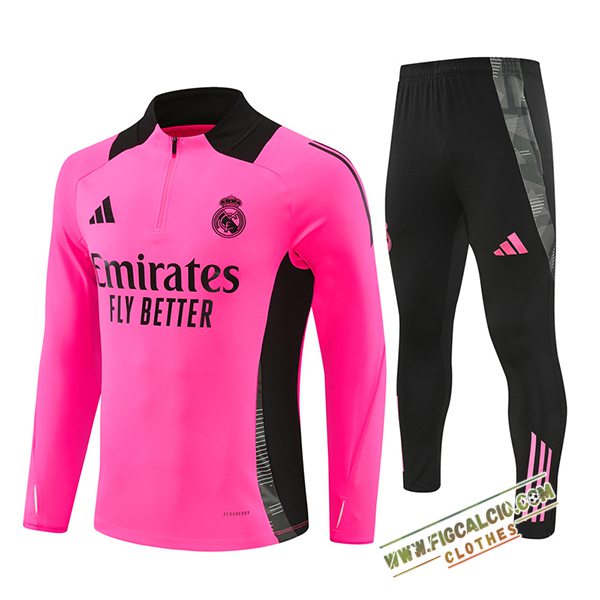 Insieme Tuta Calcio Real Madrid Rosa/Nero 2024/2025