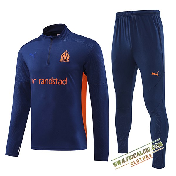 Insieme Tuta Calcio Marsiglia Blu/Arancia 2024/2025 -02