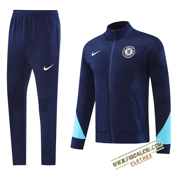 Insieme Tuta Calcio Giacca FC Chelsea Blu Reale 2024/2025