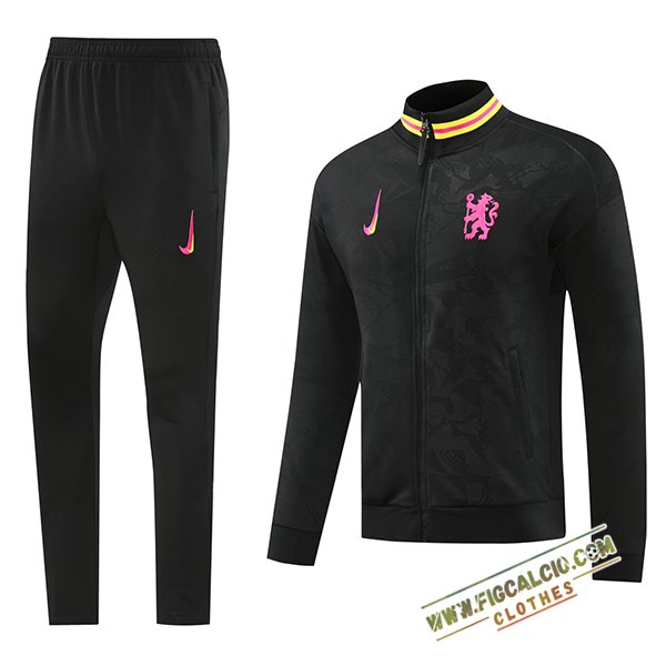 Insieme Tuta Calcio Giacca FC Chelsea Nero 2024/2025