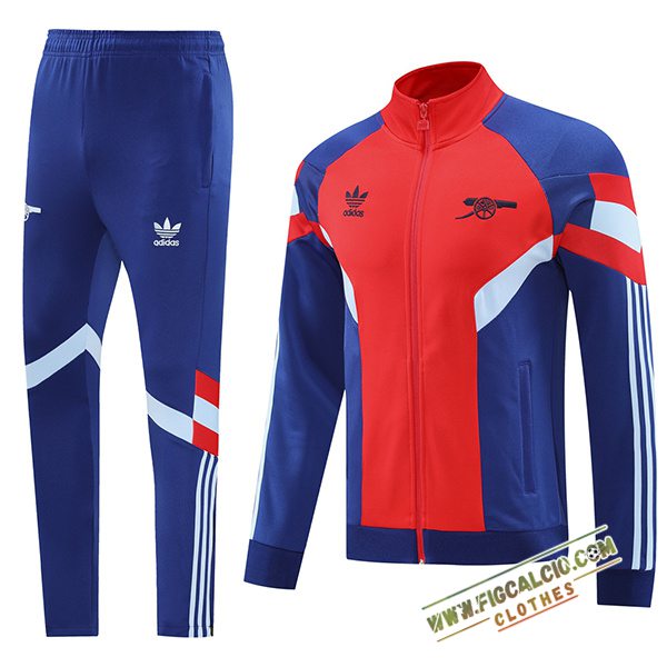 Insieme Tuta Calcio Giacca Arsenal Blu/Rosso 2024/2025