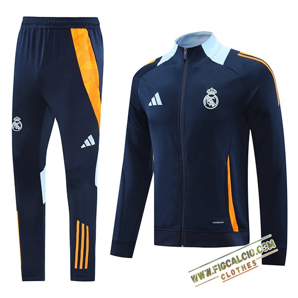 Insieme Tuta Calcio Giacca Real Madrid Blu Reale 2024/2025