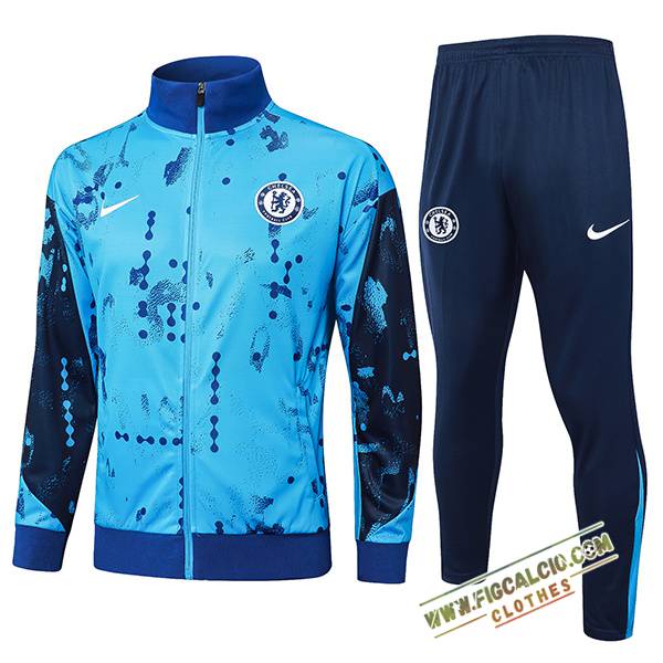 Insieme Tuta Calcio Giacca FC Chelsea Blu 2024/2025 -02