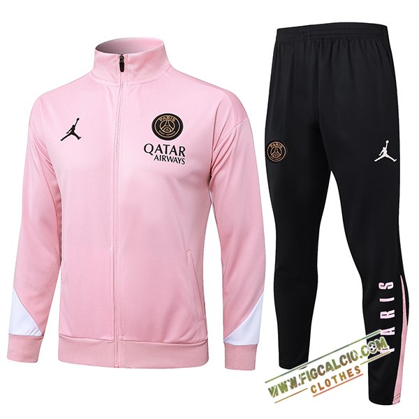 Insieme Tuta Calcio Giacca PSG Rosa/Bianco 2024/2025