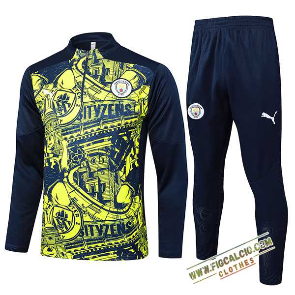 Insieme Tuta Calcio Manchester City Nero/Verde 2024/2025