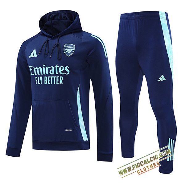 Giacca Con Cappuccio Tuta Giacca A Vento Arsenal blu navy 2024/2025