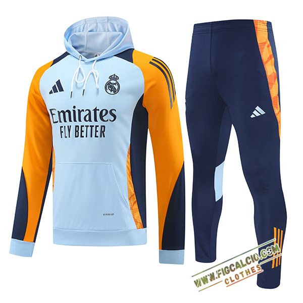 Giacca Con Cappuccio Tuta Giacca A Vento FC Barcellona Blu/Arancia 2024/2025