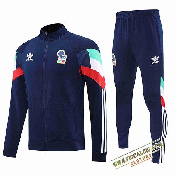 Insieme Tuta Calcio Giacca Italia blu navy 2024/2025