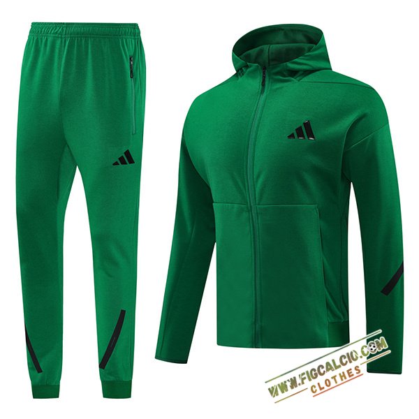 Giacca Con Cappuccio Tuta Giacca A Vento Adidas Verde 2024/2025