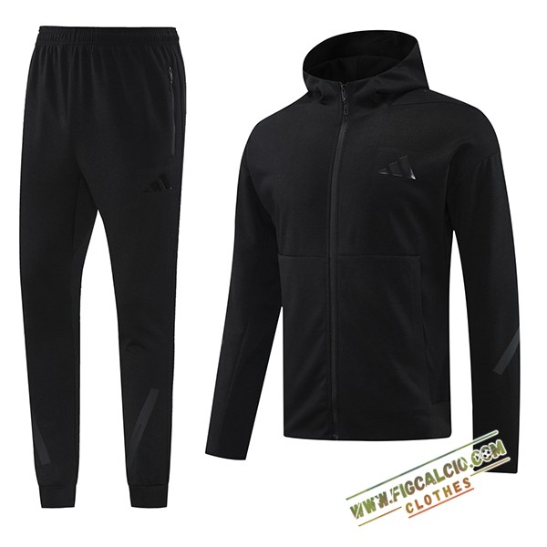 Giacca Con Cappuccio Tuta Giacca A Vento Adidas Nero 2024/2025