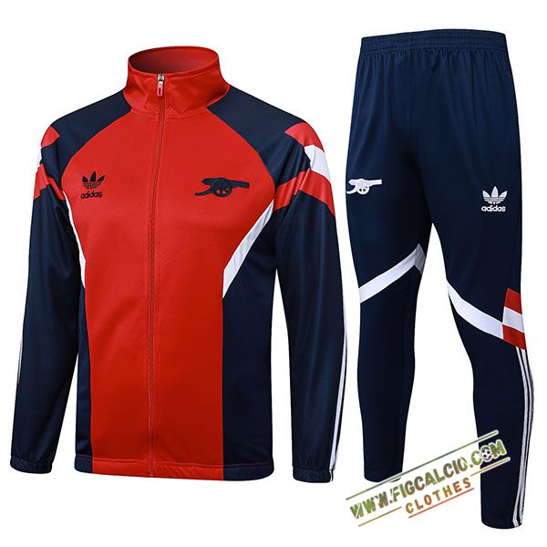 Insieme Tuta Calcio Giacca Arsenal Rosso/Blu/Bianco 2024/2025