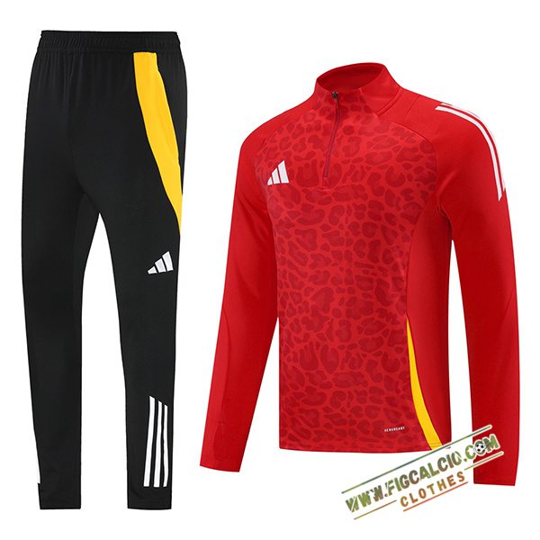 Insieme Tuta Calcio Adidas Rosso/Giallo 2024/2025
