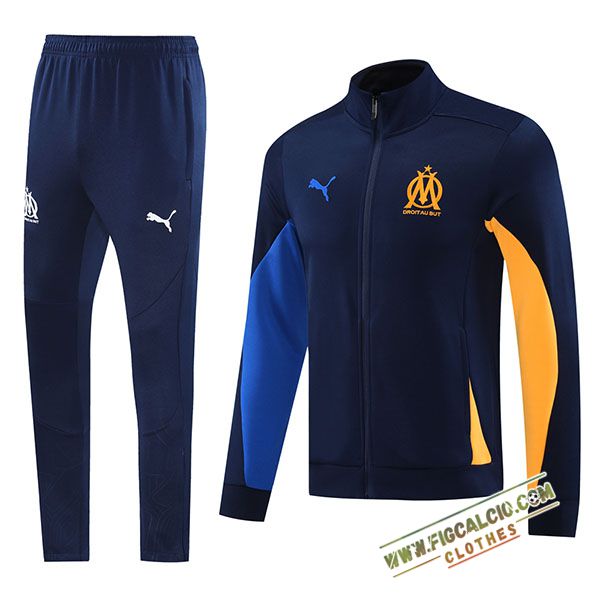 Insieme Tuta Calcio Giacca Marsiglia blu navy 2024/2025