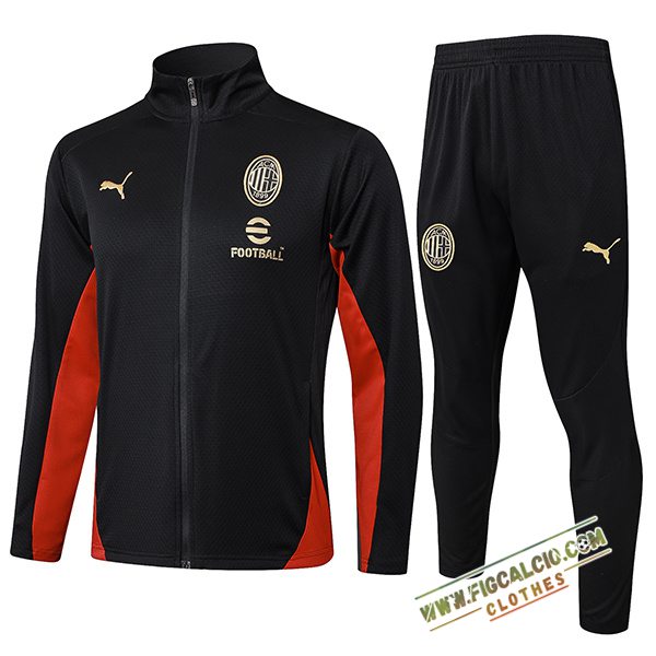 Insieme Tuta Calcio Giacca AC Milan Nero/Rosso 2025/2026