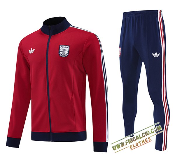 Insieme Tuta Calcio Giacca Arsenal Rosso/Nero 2025/2026