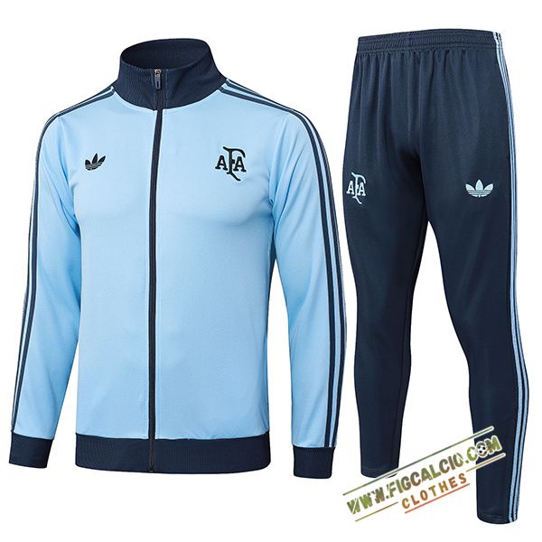 Insieme Tuta Calcio Giacca Argentina Azzurro 2025/2026