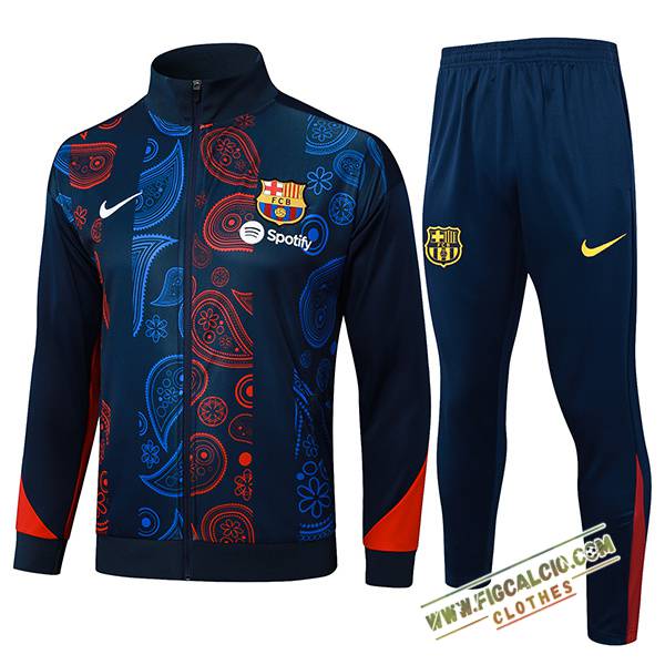 Insieme Tuta Calcio Giacca FC Barcellona Blu/Rosso 2025/2026