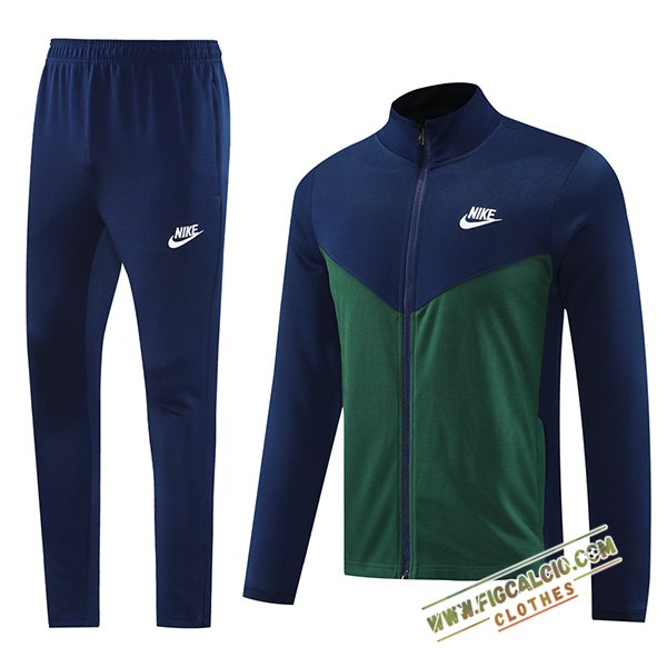 Insieme Tuta Calcio Giacca Nike Blu/Verde 2025/2026