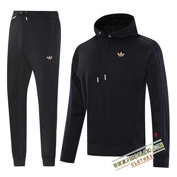 Insieme Giacca Con Cappuccio Tuta Adidas Nero 2025/2026