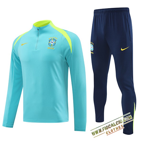 Insieme Tuta Calcio Brasile Bambino Verde 2024/2025