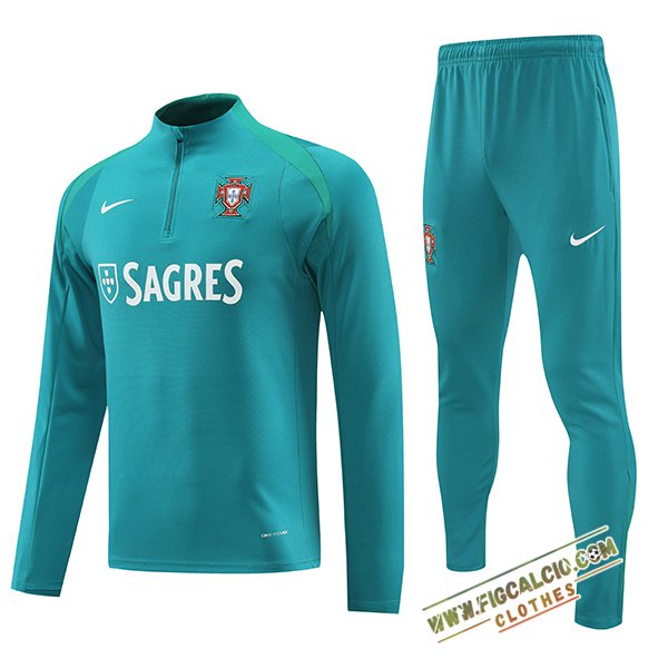 Insieme Tuta Calcio Portogallo Bambino Verde 2024/2025