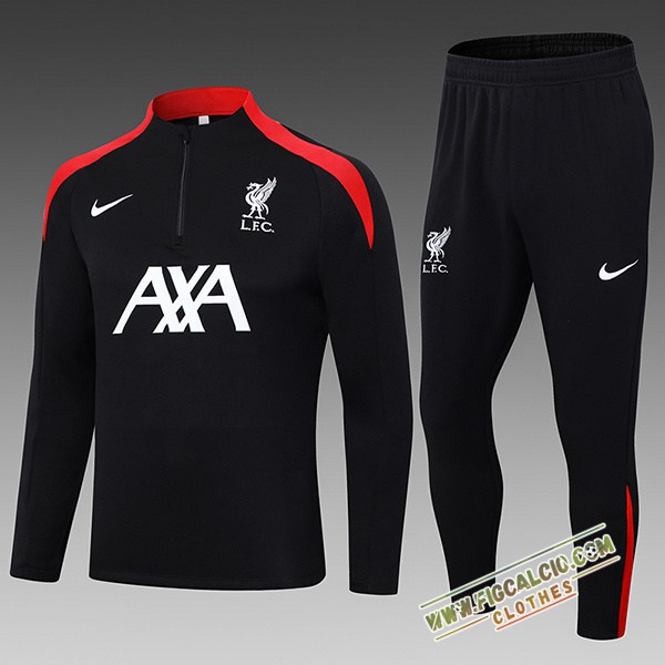 Insieme Tuta Calcio FC Liverpool Bambino Nero/Rosso 2024/2025