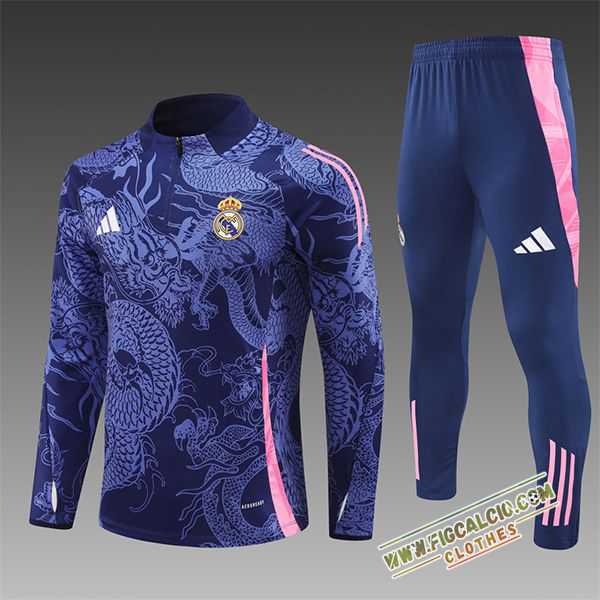Insieme Tuta Calcio Real Madrid Bambino viola/Rosa 2024/2025