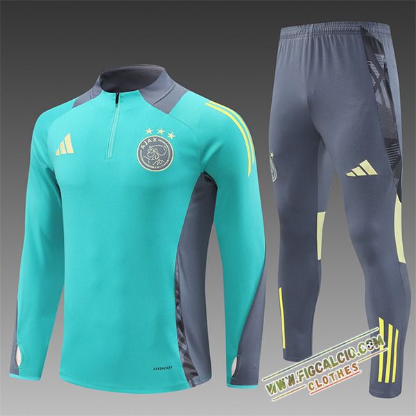 Insieme Tuta Calcio Ajax Bambino Verde/Grigio 2024/2025