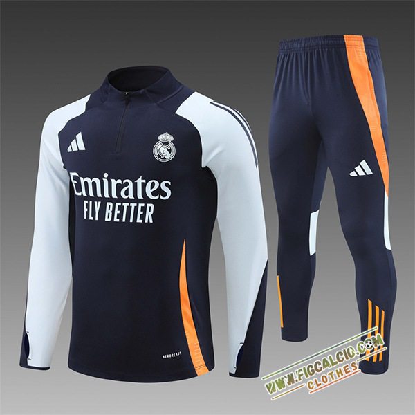 Insieme Tuta Calcio Real Madrid Bambino Blu Scuro 2024/2025