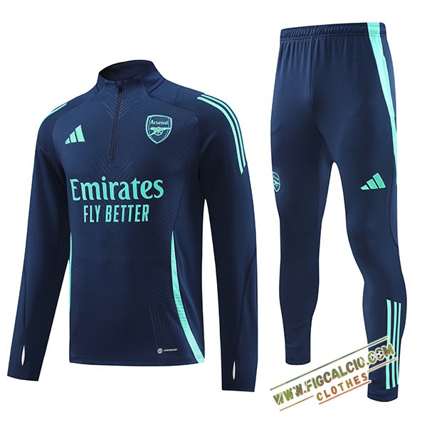Insieme Tuta Calcio Arsenal Bambino Navy Blu 2024/2025