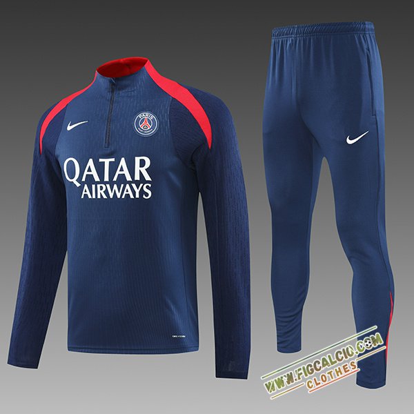 Insieme Tuta Calcio PSG Bambino Blu/Rosso 2024/2025