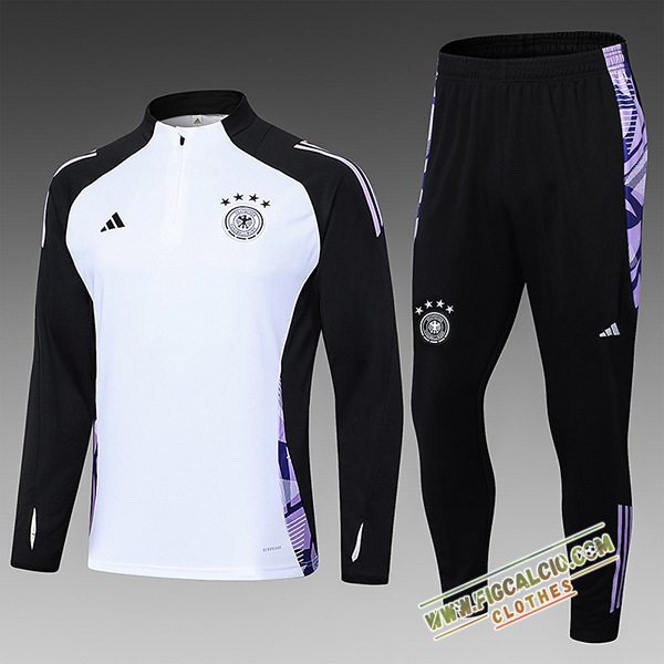 Insieme Tuta Calcio Germania Bambino Bianco/Nero/viola 2024/2025